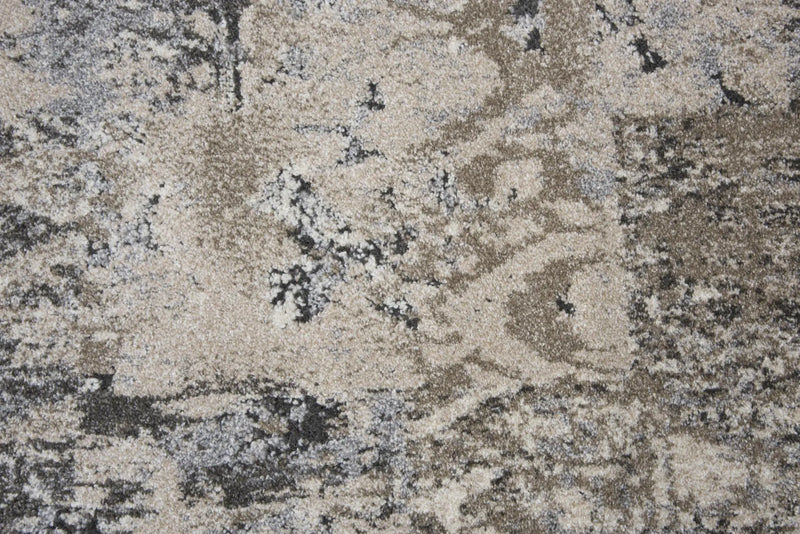 5' X 8' Silver Beige And Taupe Abstract Area Rug Homeroots Home Decor