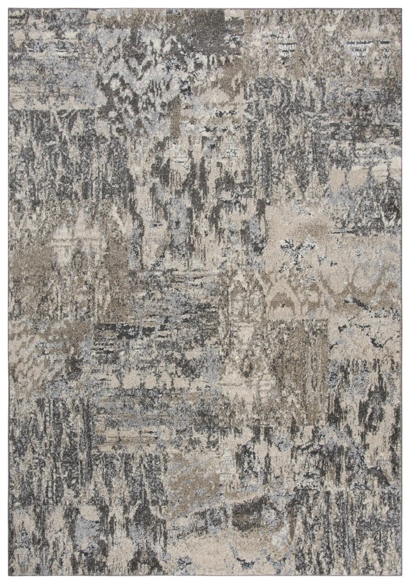 5' X 8' Silver Beige And Taupe Abstract Area Rug Homeroots Home Decor