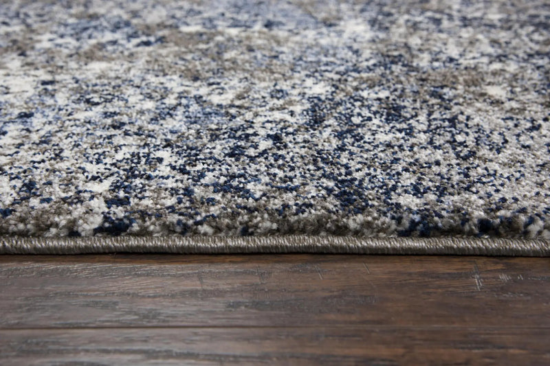 5' X 8' Silver Blue And Taupe Abstract Area Rug Homeroots Home Decor