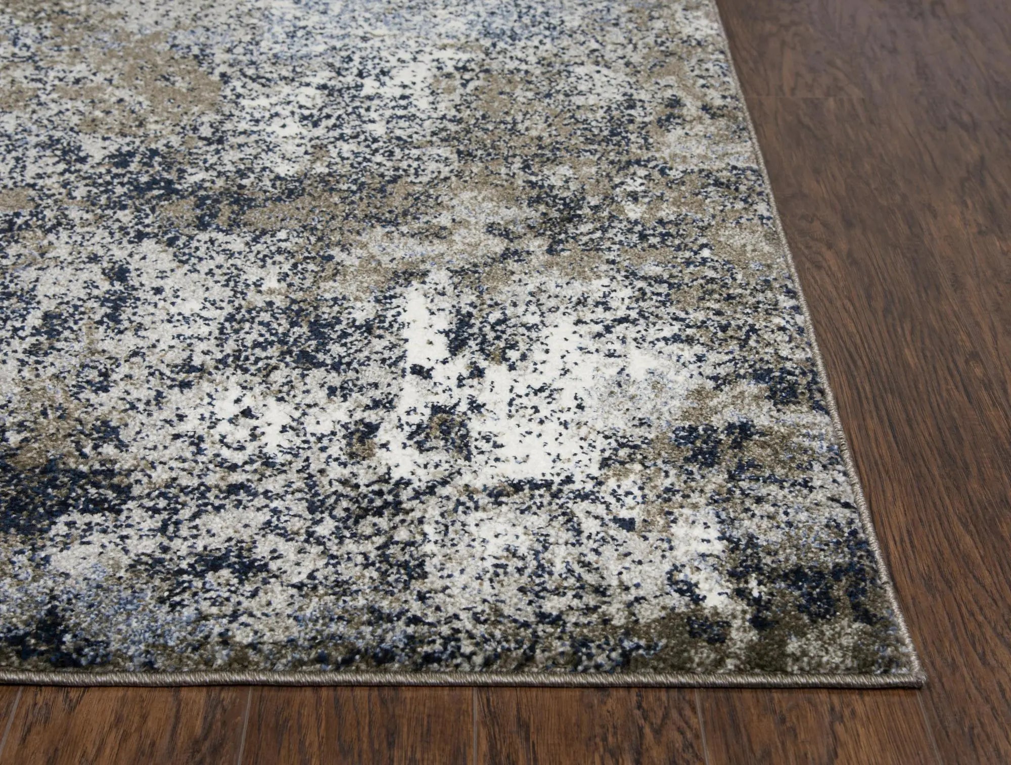 5' X 8' Silver Blue And Taupe Abstract Area Rug Homeroots Home Decor