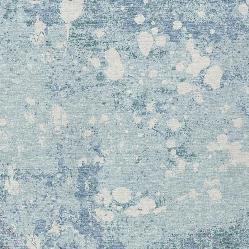5' X 8' Sky Blue And Beige Abstract Washable Indoor Outdoor Area Rug Homeroots Outdoor