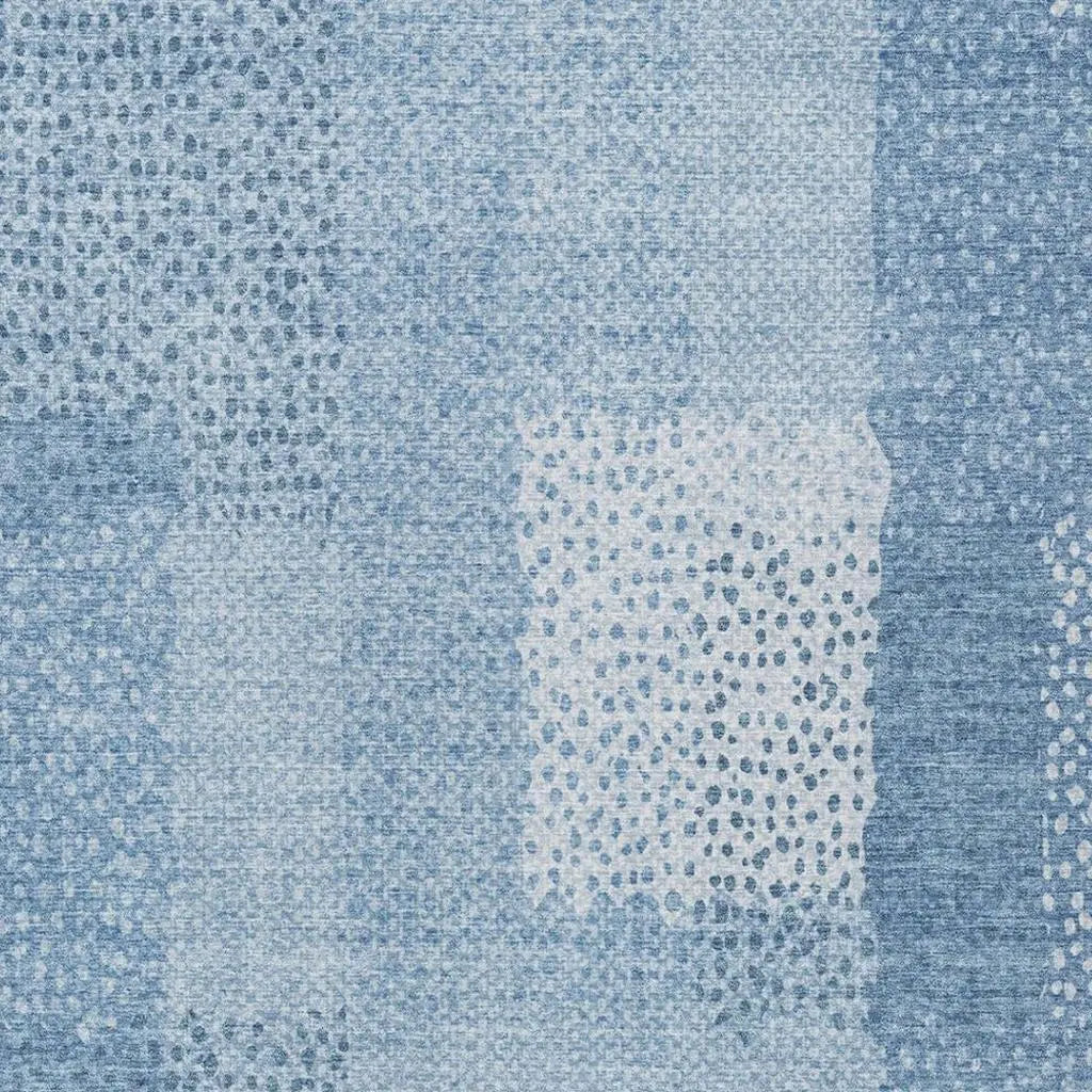 5' X 8' Sky Blue And Blue Abstract Washable Indoor Outdoor Area Rug Homeroots Outdoor
