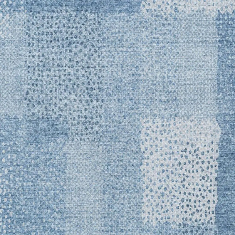 5' X 8' Sky Blue And Blue Abstract Washable Indoor Outdoor Area Rug Homeroots Outdoor