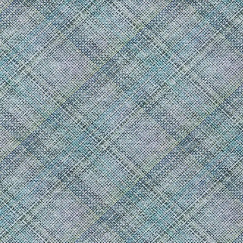 5' X 8' Sky Blue And Blue Plaid Washable Indoor Outdoor Area Rug Homeroots Outdoor