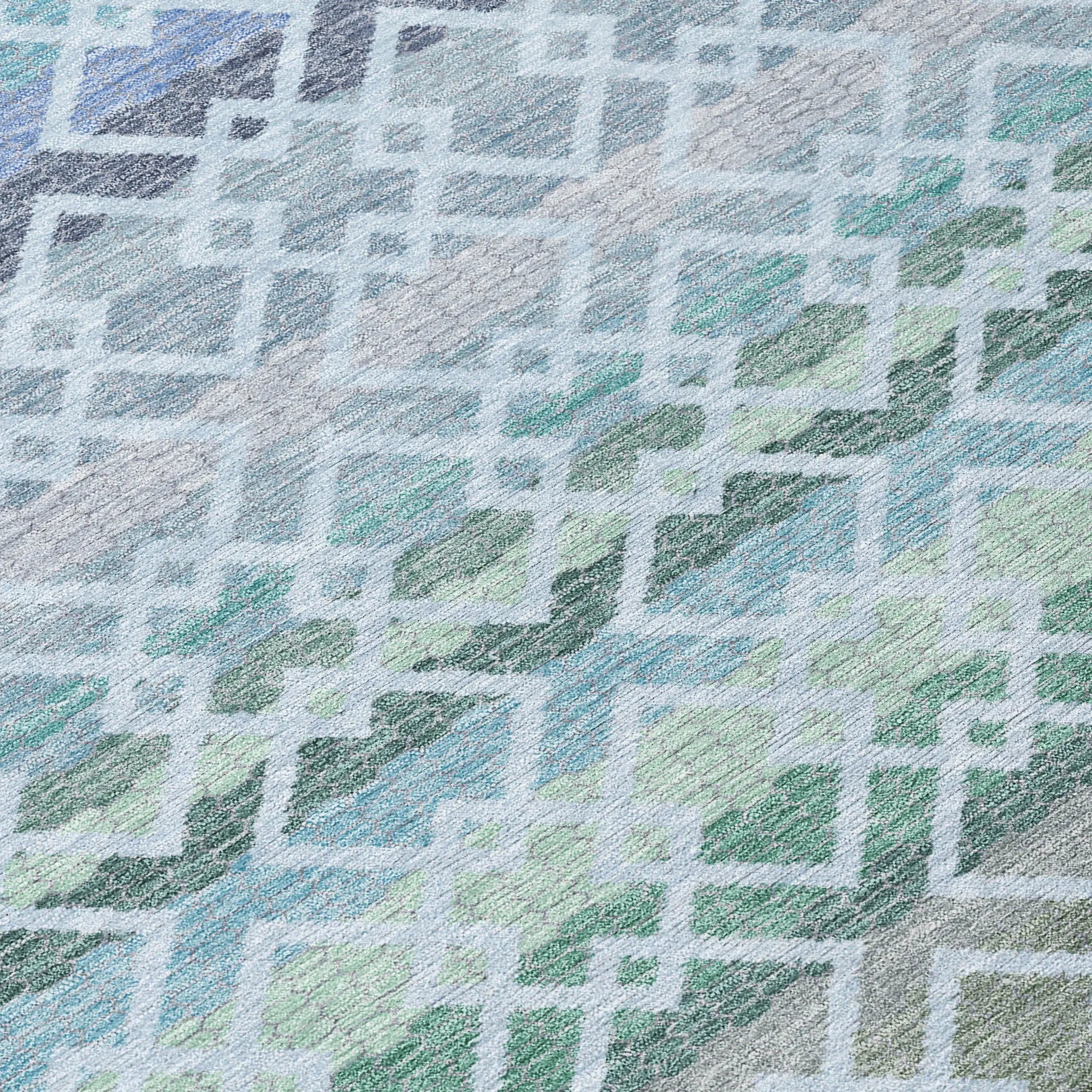 5' X 8' Sky Blue And Ivory Striped Washable Indoor Outdoor Area Rug Homeroots Outdoor