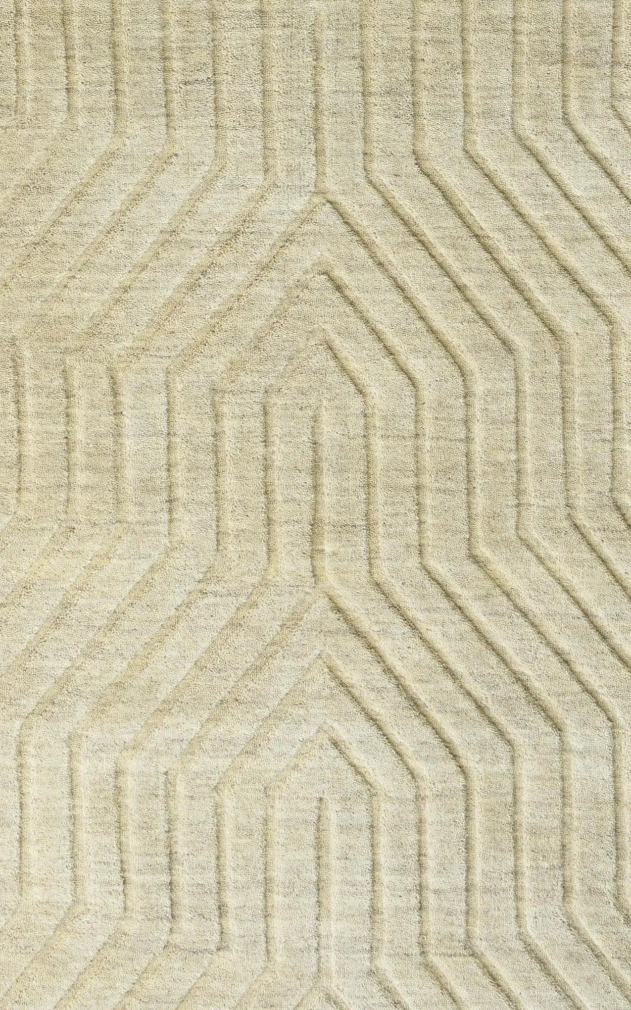 5' X 8' Tan And Natural Wool Geometric Hand Tufted Area Rug Homeroots Home Decor