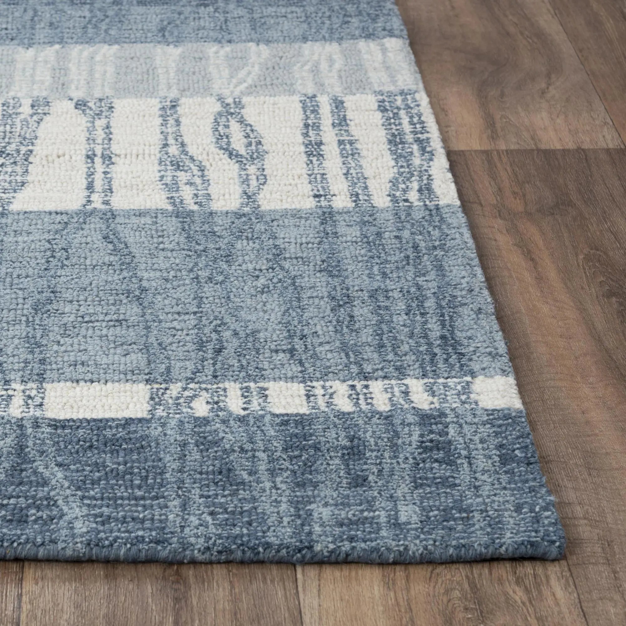 5' X 8' Tan And Natural Wool Striped Hand Tufted Area Rug Homeroots Home Decor