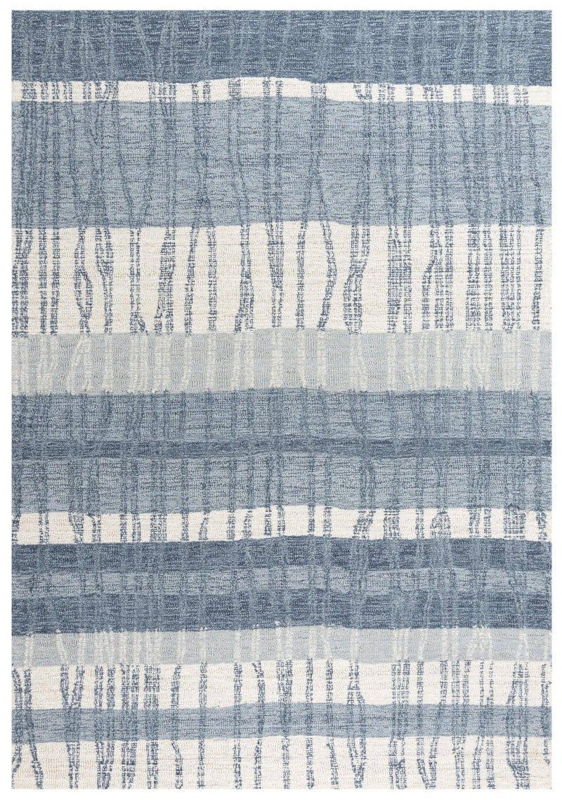 5' X 8' Tan And Natural Wool Striped Hand Tufted Area Rug Homeroots Home Decor