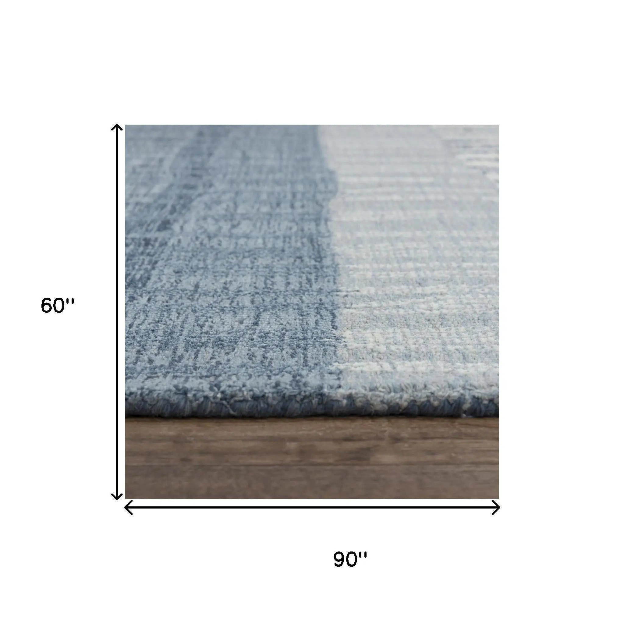 5' X 8' Tan And Natural Wool Striped Hand Tufted Area Rug Homeroots Home Decor