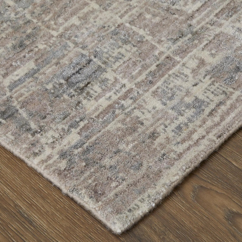 5' X 8' Tan Pink And Gray Abstract Hand Woven Area Rug Homeroots Home Decor