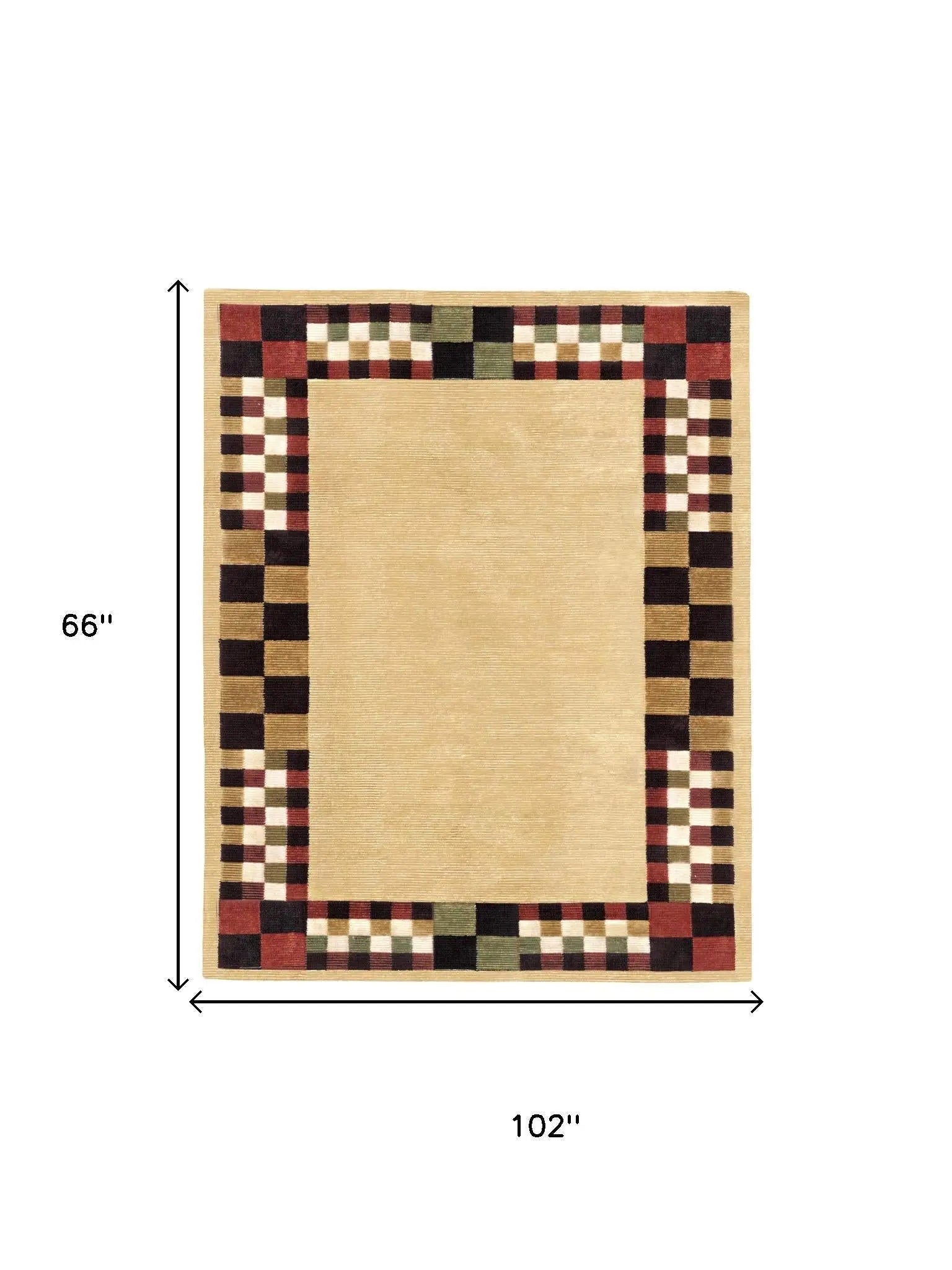 5' X 8' Tan Red And Black Oriental Hand Knotted Area Rug Homeroots Home Decor