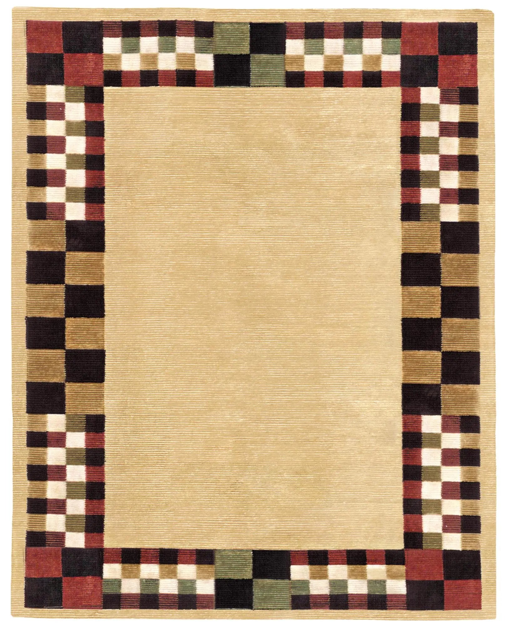 5' X 8' Tan Red And Black Oriental Hand Knotted Area Rug Homeroots Home Decor