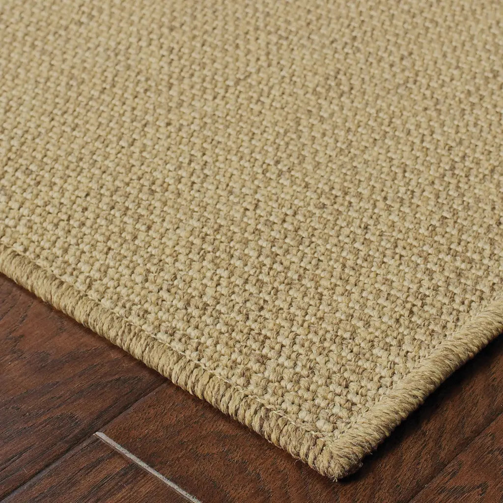 5' X 8' Tan Stain Resistant Indoor Outdoor Area Rug Homeroots Outdoor
