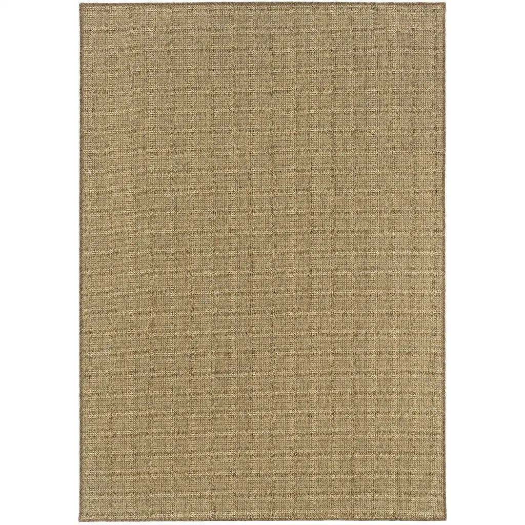 5' X 8' Tan Stain Resistant Indoor Outdoor Area Rug Homeroots Outdoor