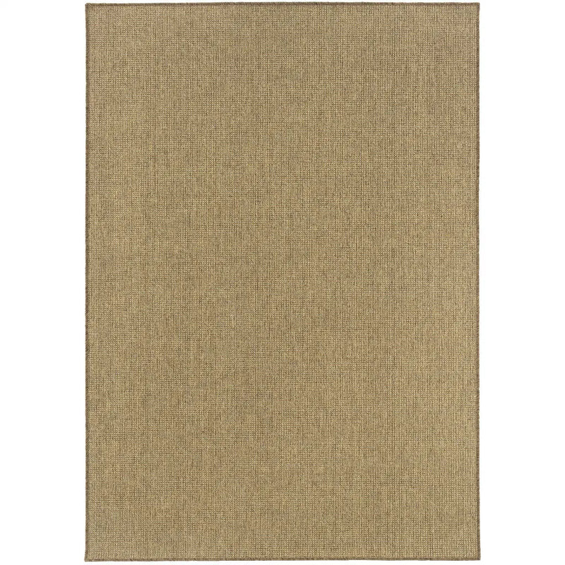 5' X 8' Tan Stain Resistant Indoor Outdoor Area Rug Homeroots Outdoor