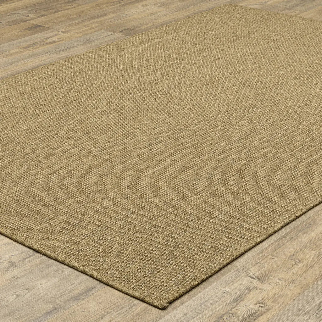5' X 8' Tan Stain Resistant Indoor Outdoor Area Rug Homeroots Outdoor