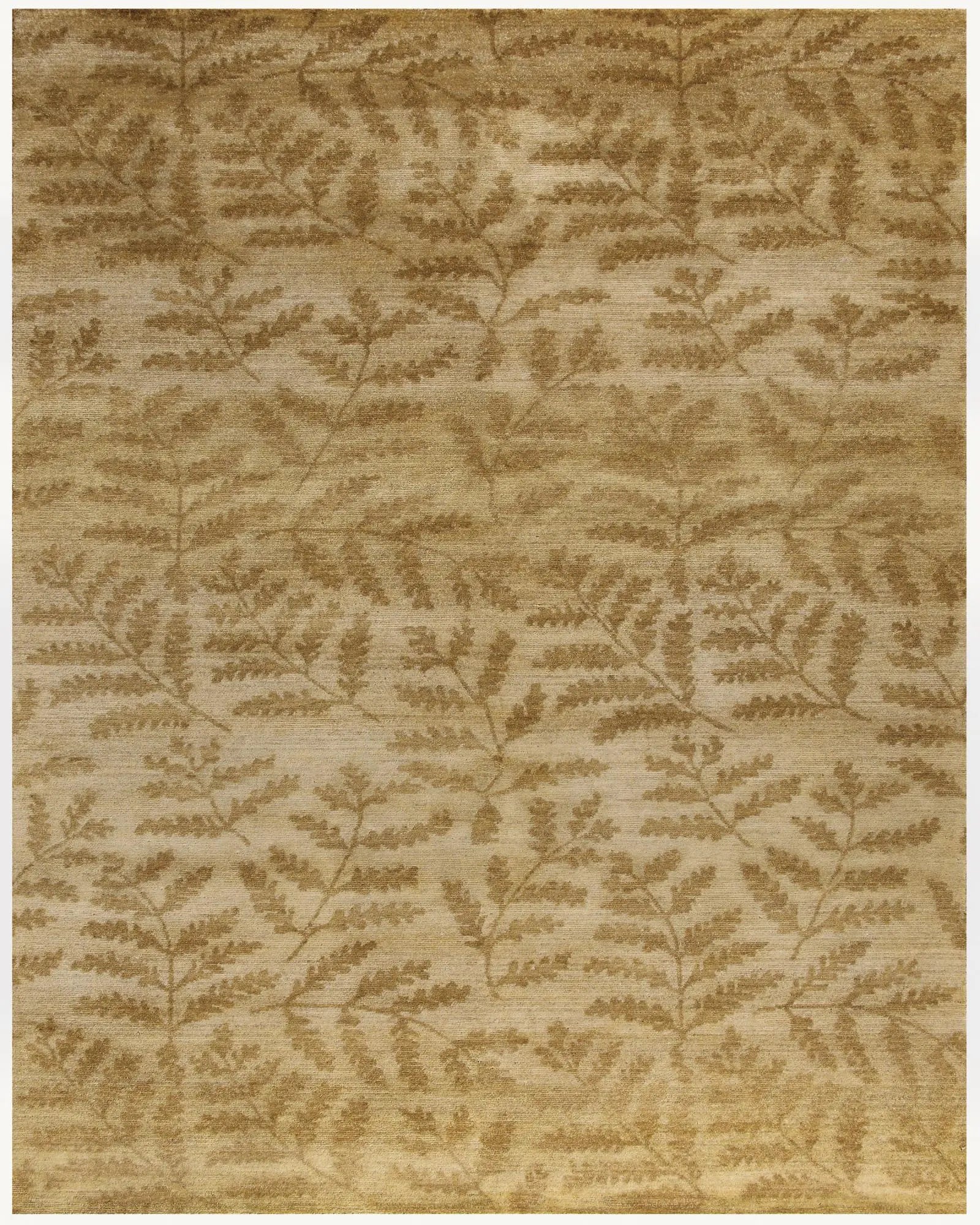 5' X 8' Tan Yellow And Orange Wool Floral Hand Knotted Area Rug Homeroots Home Decor