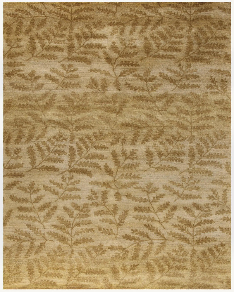 5' X 8' Tan Yellow And Orange Wool Floral Hand Knotted Area Rug Homeroots Home Decor