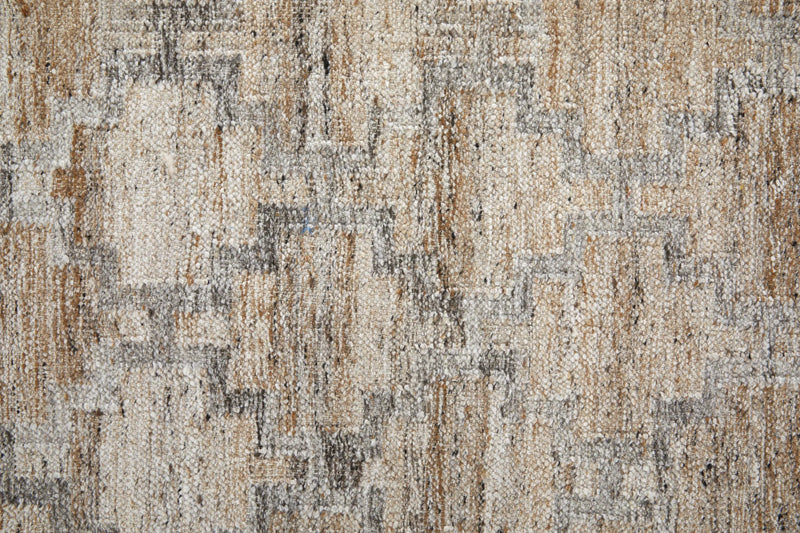 5' X 8' Tan and Gray Geometric Hand Woven Area Rug With Fringe Homeroots Outdoor