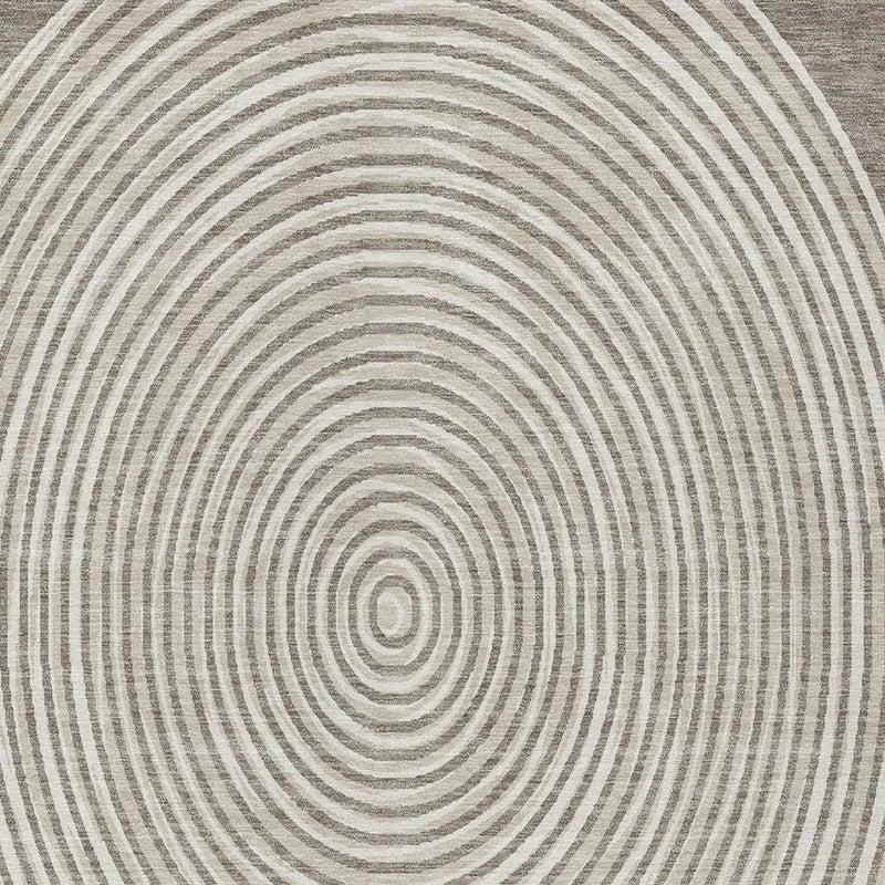 5' X 8' Taupe And Beige Geometric Washable Indoor Outdoor Area Rug Homeroots Outdoor