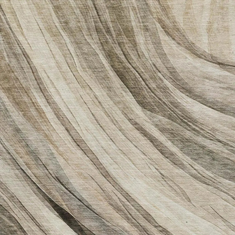 5' X 8' Taupe And Brown Abstract Washable Indoor Outdoor Area Rug Homeroots Outdoor