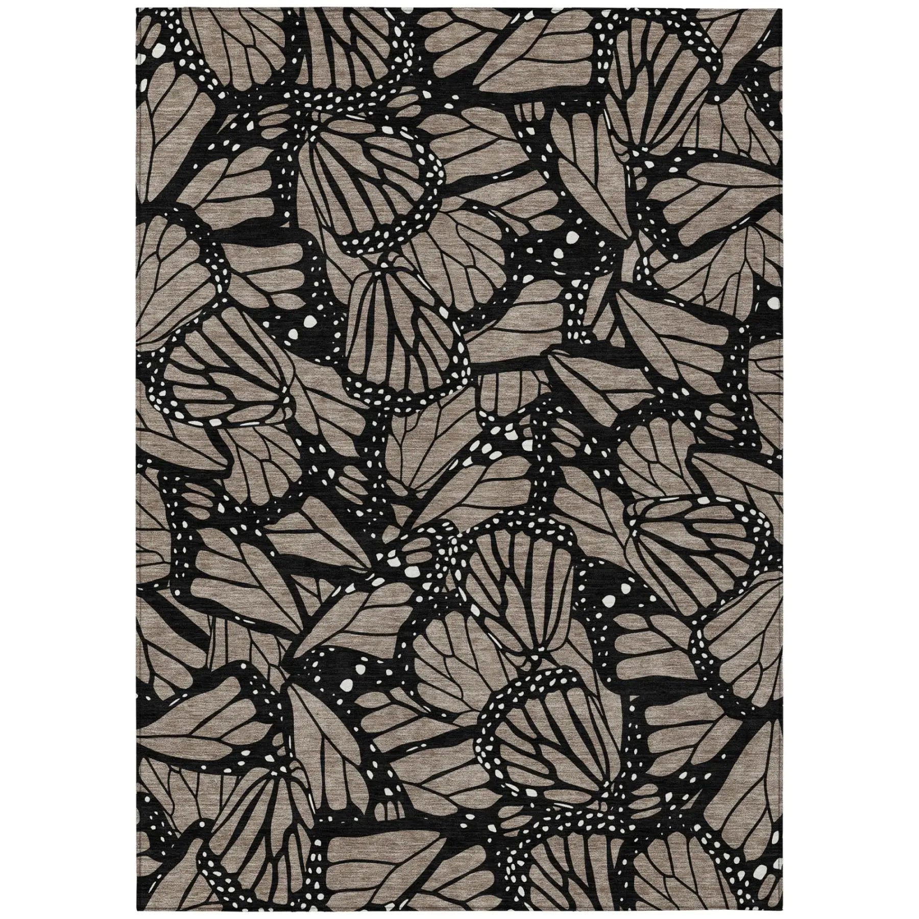 5' X 8' Taupe And Brown Animal Print Washable Indoor Outdoor Area Rug Homeroots Outdoor