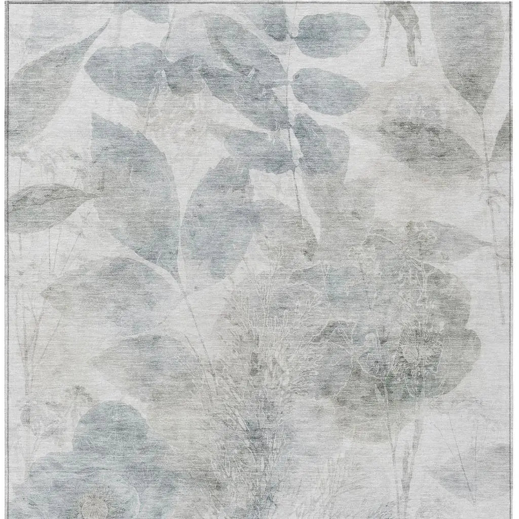 5' X 8' Taupe And Brown Floral Washable Indoor Outdoor Area Rug Homeroots Outdoor