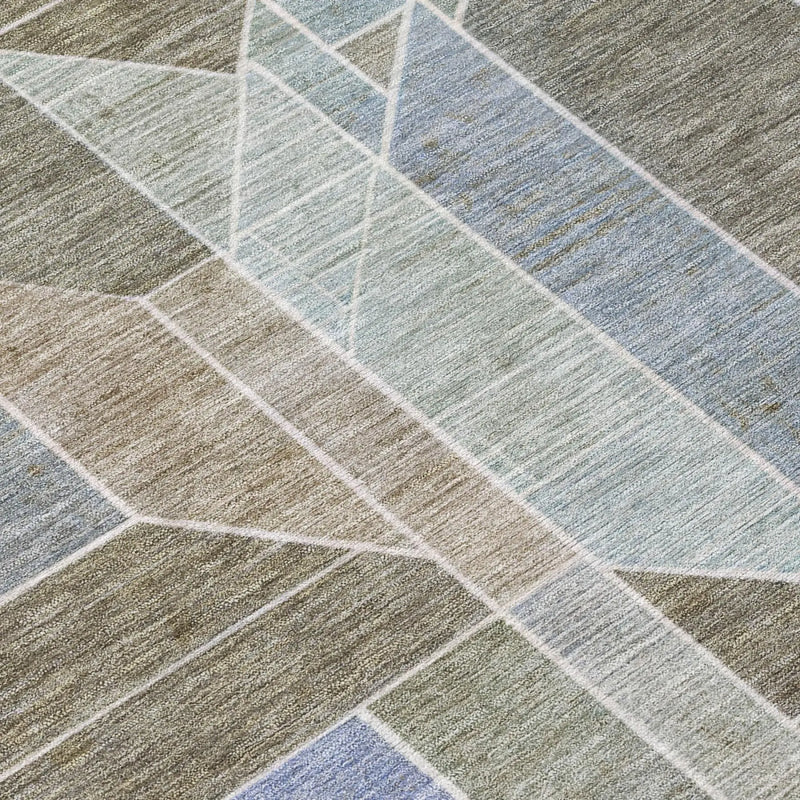 5' X 8' Taupe And Brown Geometric Washable Indoor Outdoor Area Rug Homeroots Outdoor