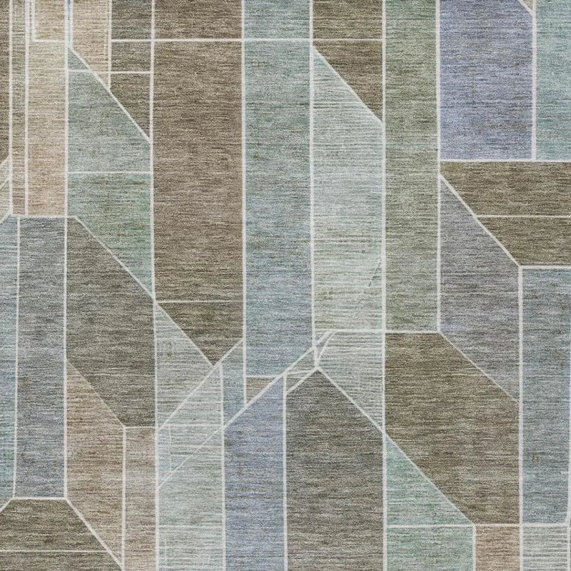 5' X 8' Taupe And Brown Geometric Washable Indoor Outdoor Area Rug Homeroots Outdoor