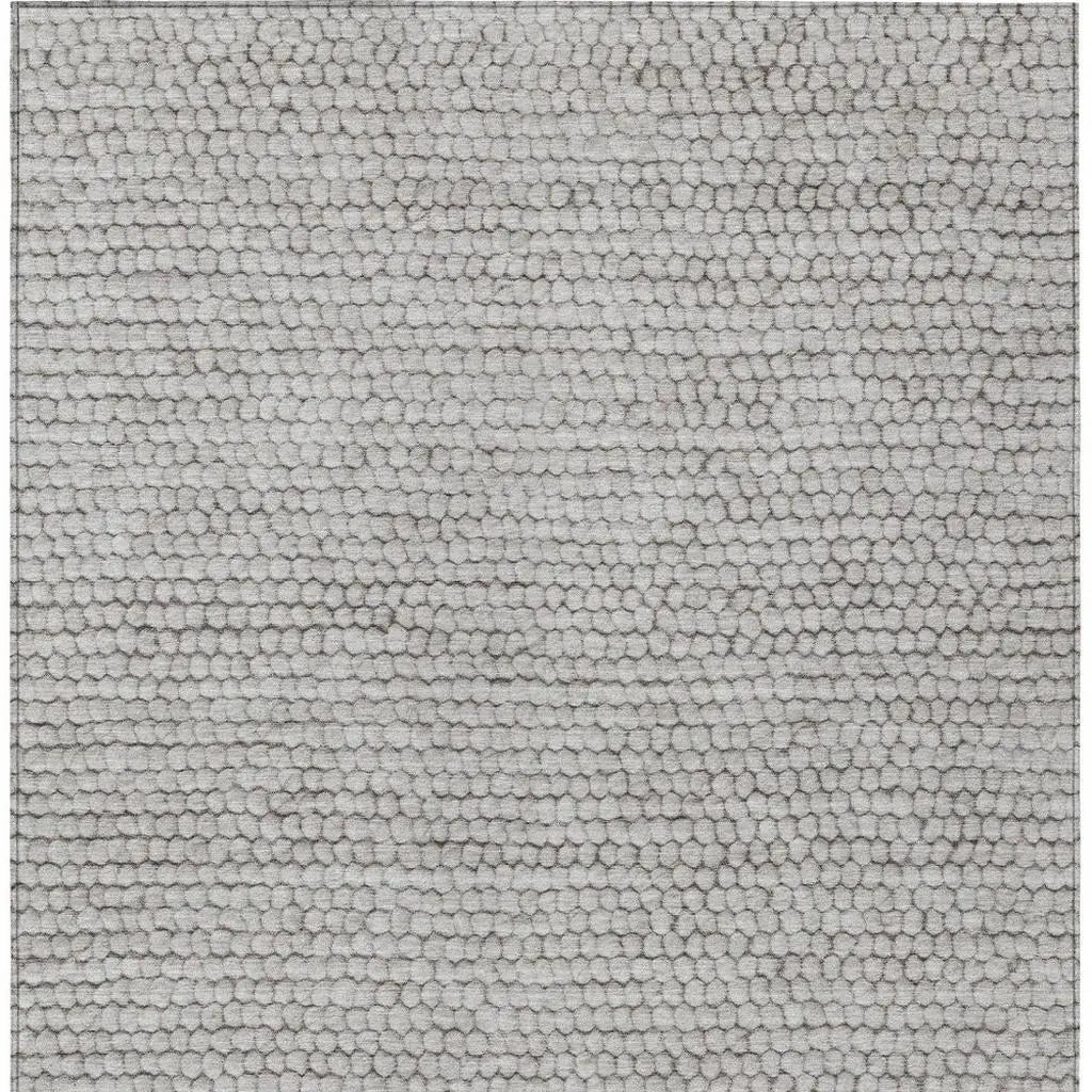 5' X 8' Taupe And Brown Striped Washable Indoor Outdoor Area Rug Homeroots Outdoor
