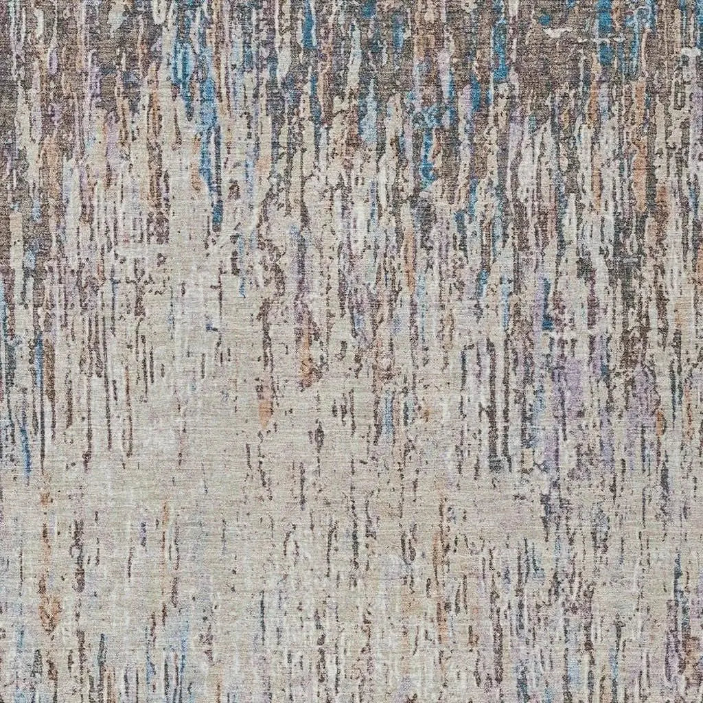 5' X 8' Taupe And Brown Striped Washable Indoor Outdoor Area Rug Homeroots Outdoor