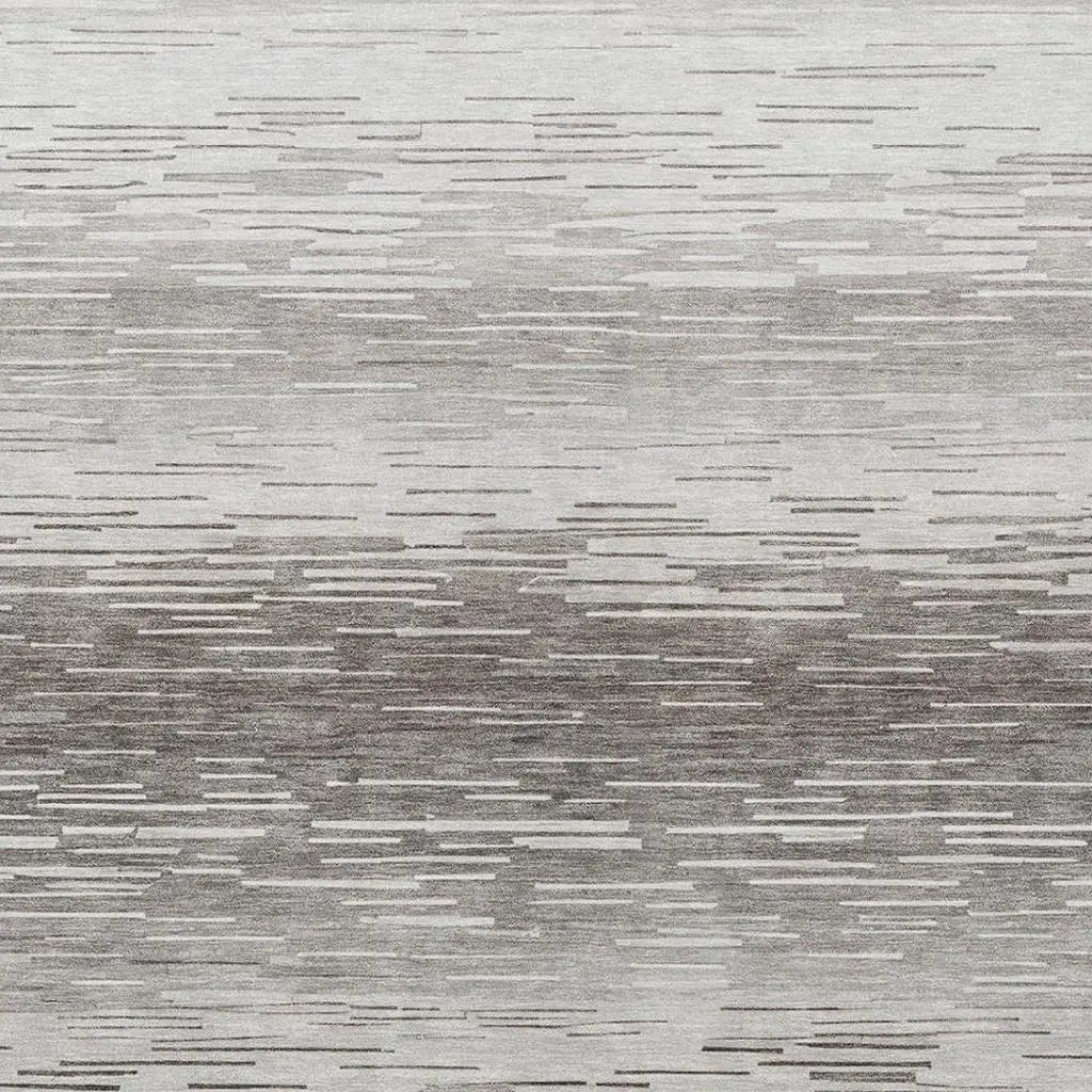 5' X 8' Taupe And Brown Striped Washable Indoor Outdoor Area Rug Homeroots Outdoor