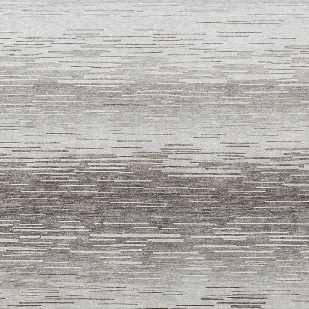 5' X 8' Taupe And Brown Striped Washable Indoor Outdoor Area Rug Homeroots Outdoor