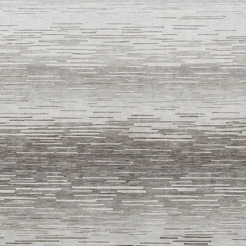 5' X 8' Taupe And Brown Striped Washable Indoor Outdoor Area Rug Homeroots Outdoor
