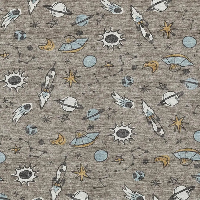 5' X 8' Taupe And Gray Animal Print Washable Indoor Outdoor Area Rug Homeroots Outdoor