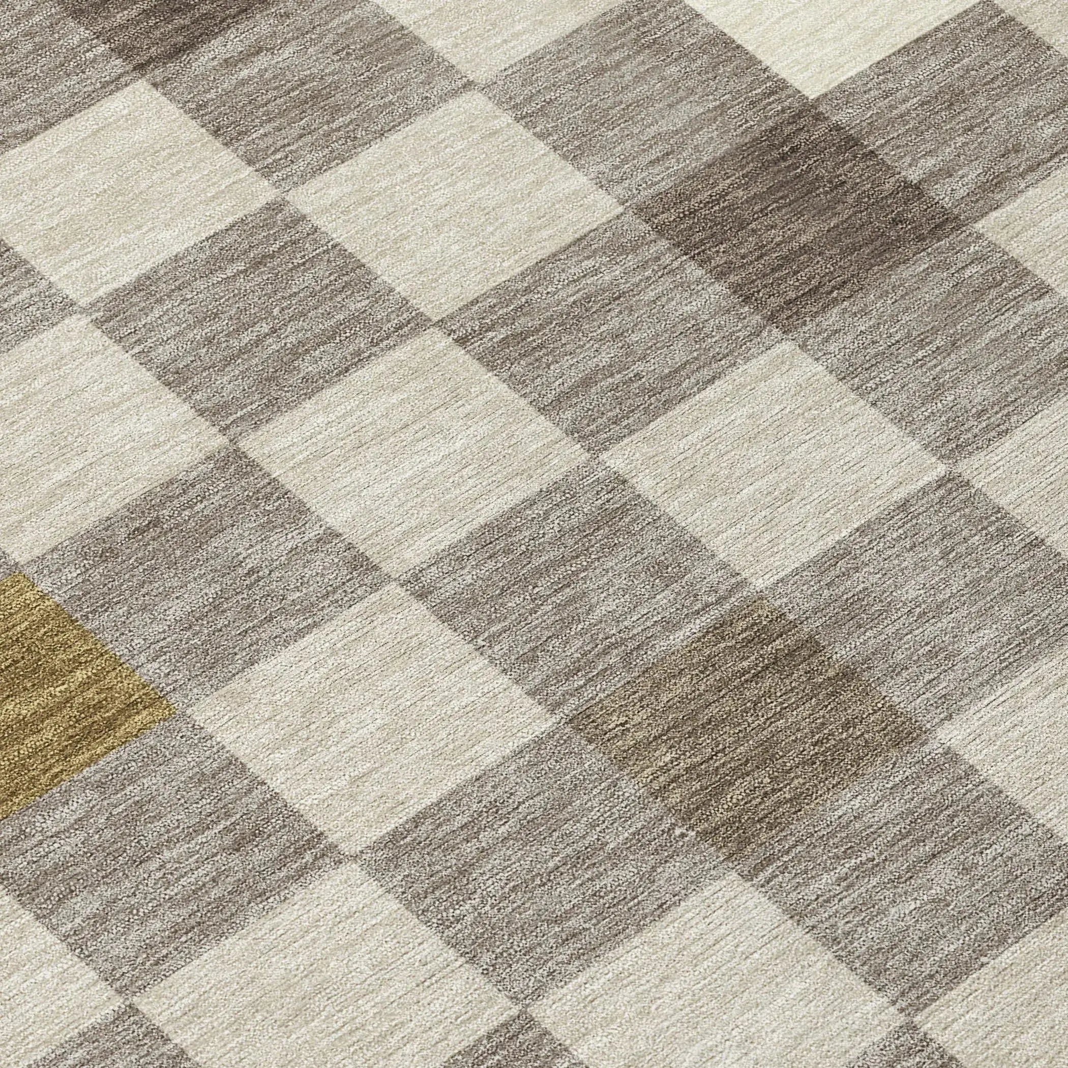 5' X 8' Taupe And Teal Blue Geometric Washable Indoor Outdoor Area Rug Homeroots Outdoor