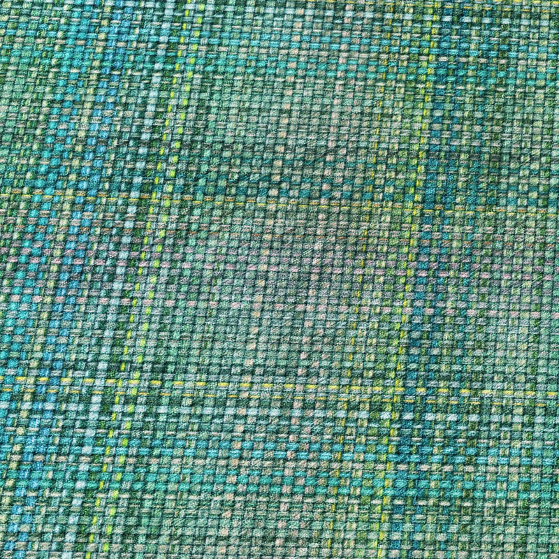 5' X 8' Teal Blue And Green Plaid Washable Indoor Outdoor Area Rug Homeroots Outdoor