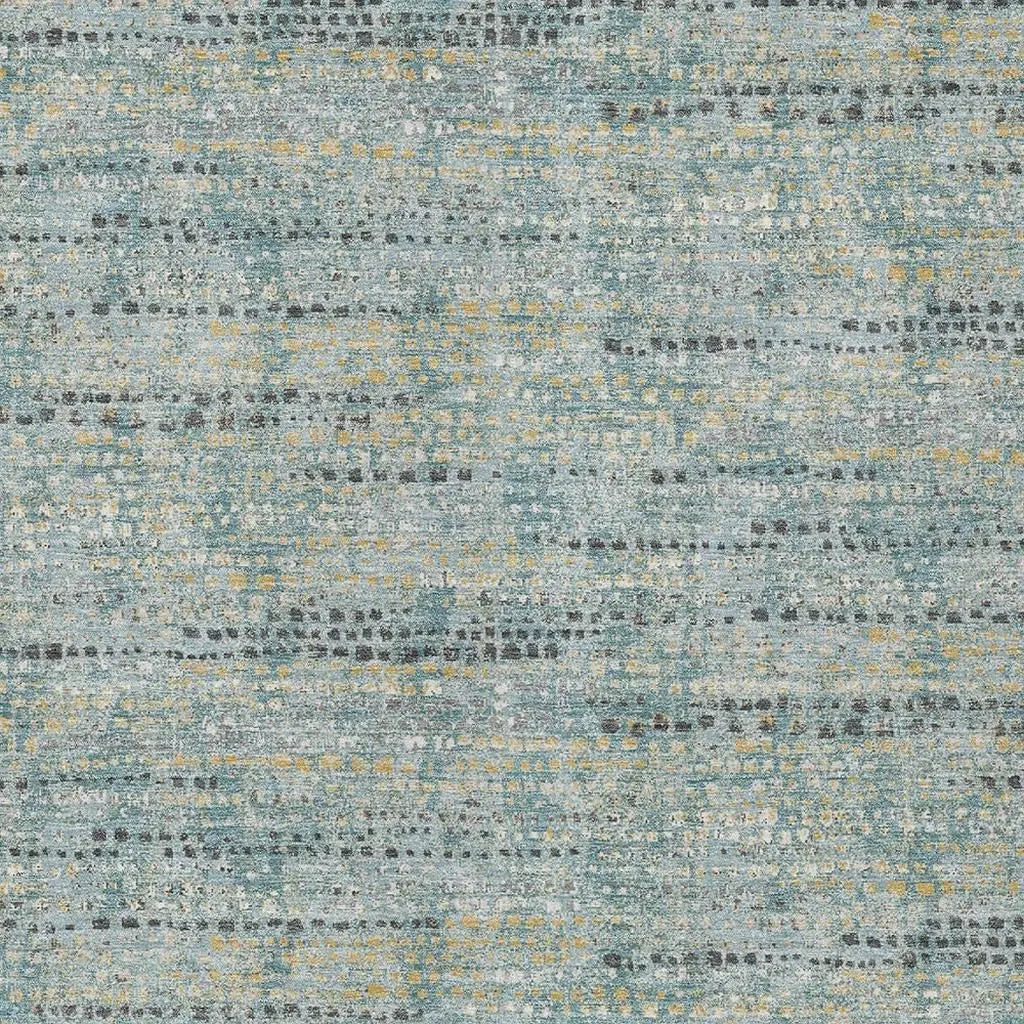 5' X 8' Teal Blue And Pewter Abstract Washable Indoor Outdoor Area Rug Homeroots Outdoor