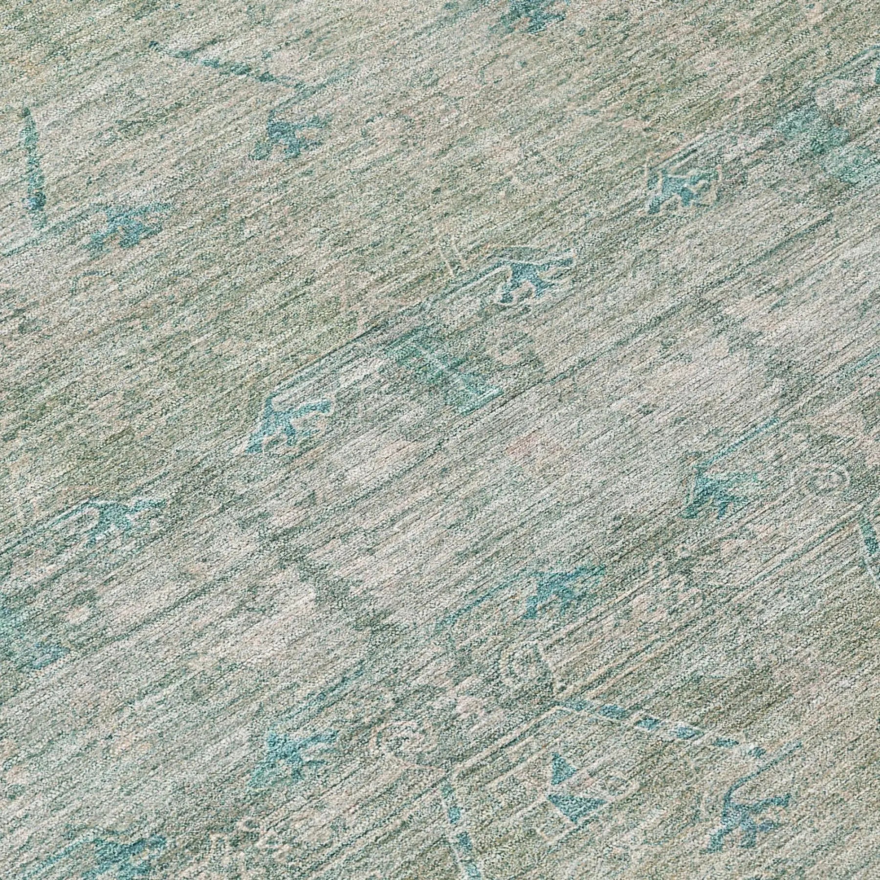 5' X 8' Teal Blue And Pewter Tribal Washable Indoor Outdoor Area Rug Homeroots Outdoor
