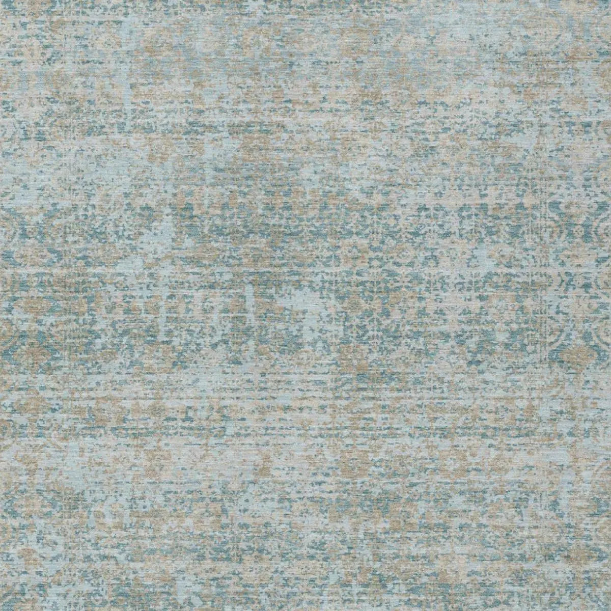 5' X 8' Teal Blue And Silver Abstract Washable Indoor Outdoor Area Rug Homeroots Outdoor