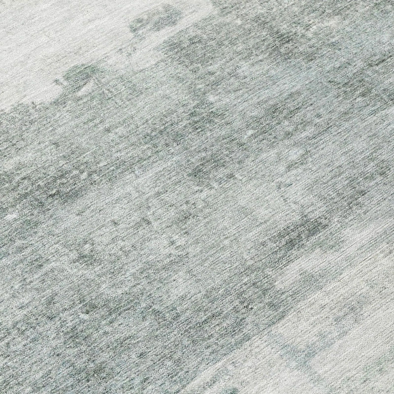5' X 8' Teal Blue And Silver Abstract Washable Indoor Outdoor Area Rug Homeroots Outdoor