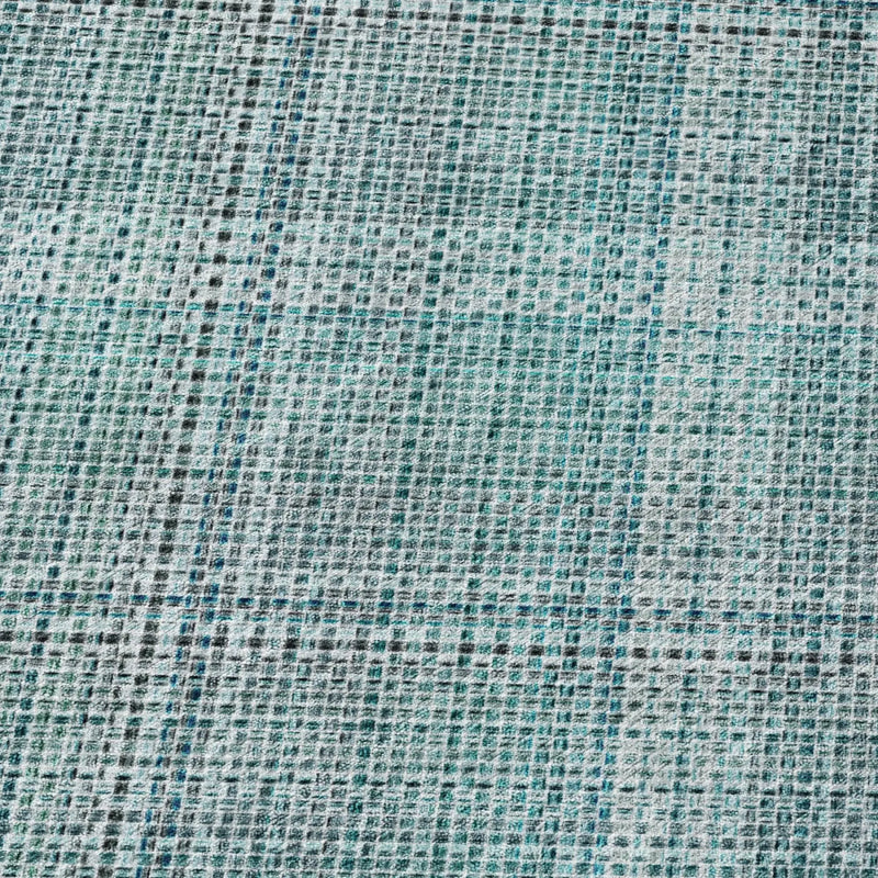 5' X 8' Teal Blue And Silver Plaid Washable Indoor Outdoor Area Rug Homeroots Outdoor