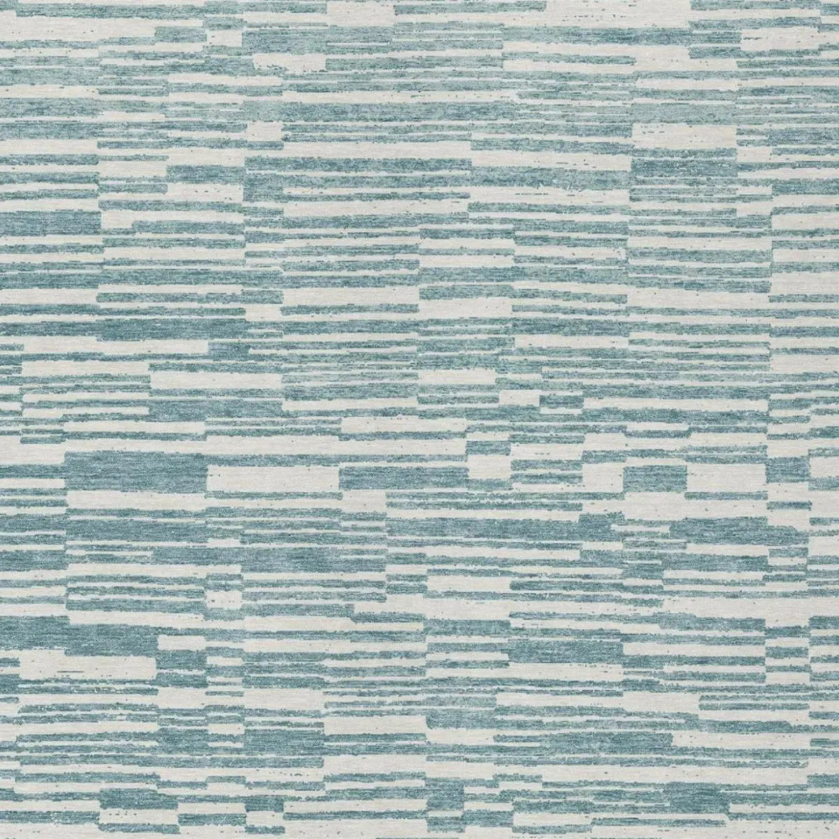 5' X 8' Teal Blue And Silver Striped Washable Indoor Outdoor Area Rug Homeroots Outdoor