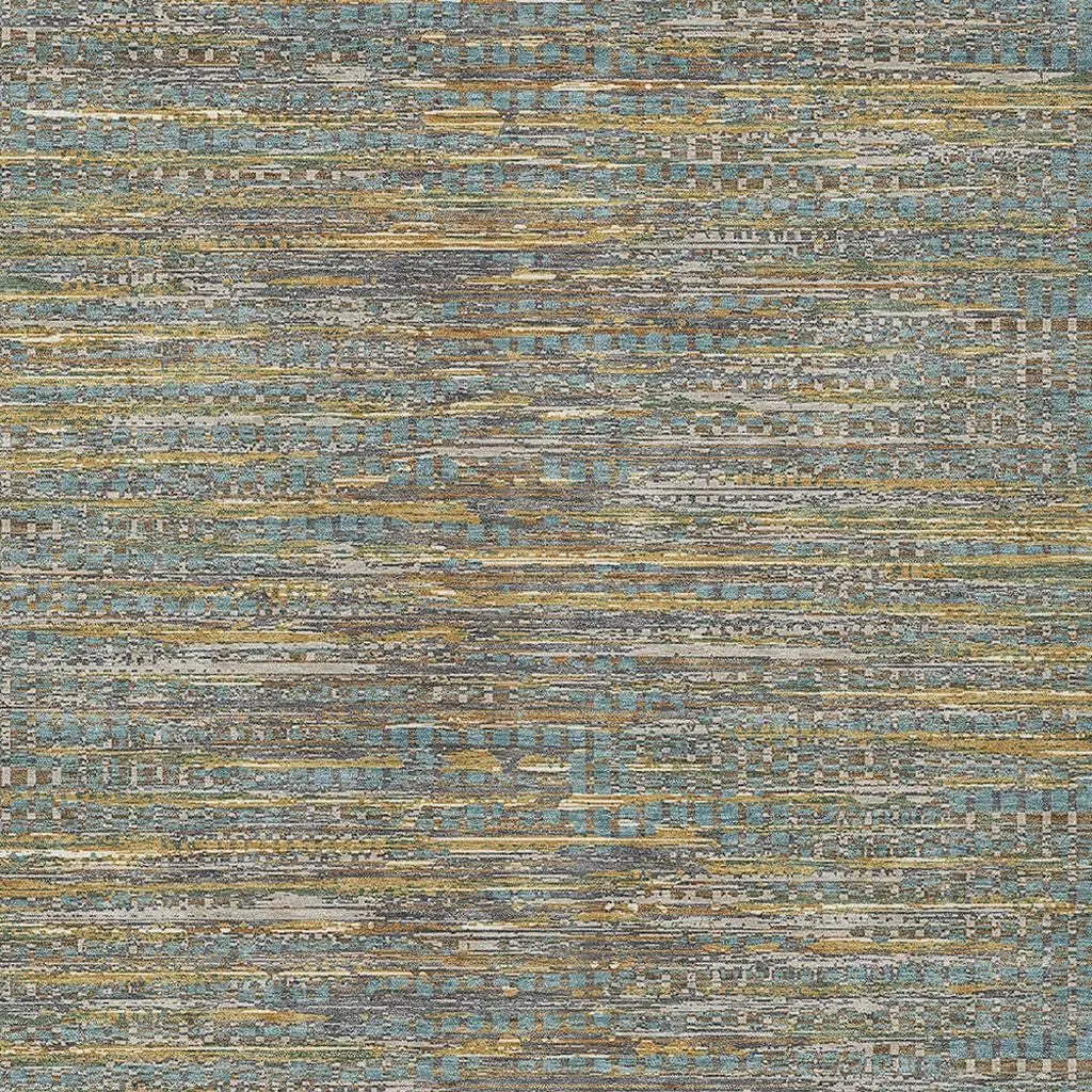 5' X 8' Teal Blue And Taupe Abstract Washable Indoor Outdoor Area Rug Homeroots Outdoor