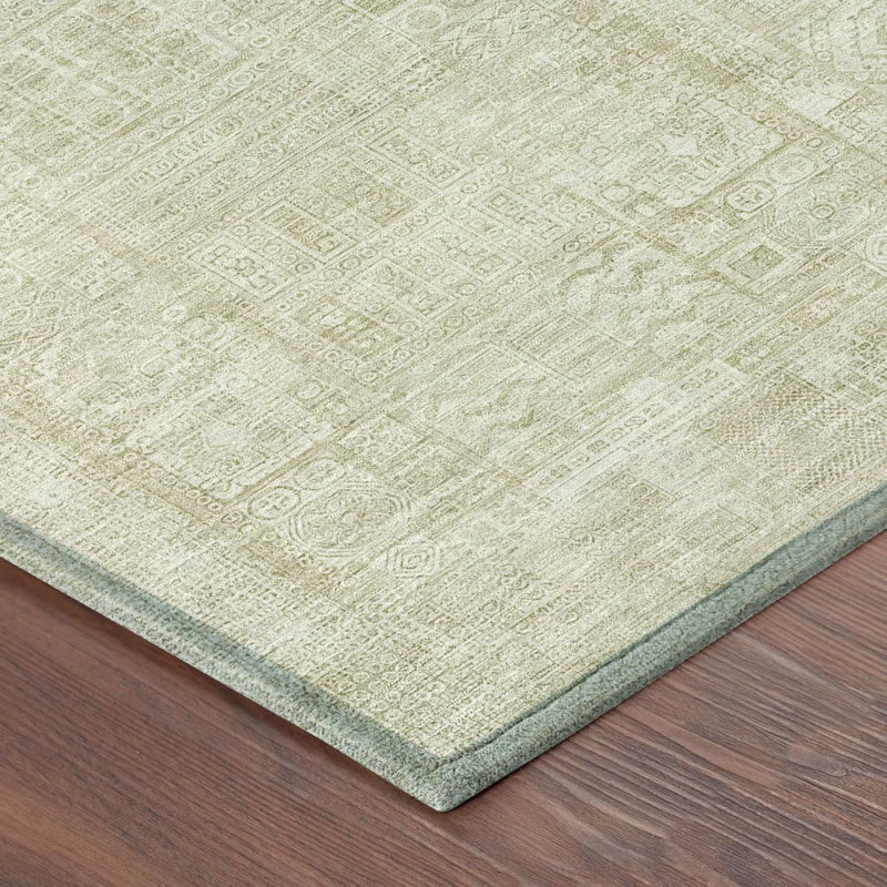 5' X 8' Wheat And Gold Oriental Washable Indoor Outdoor Area Rug Homeroots Outdoor