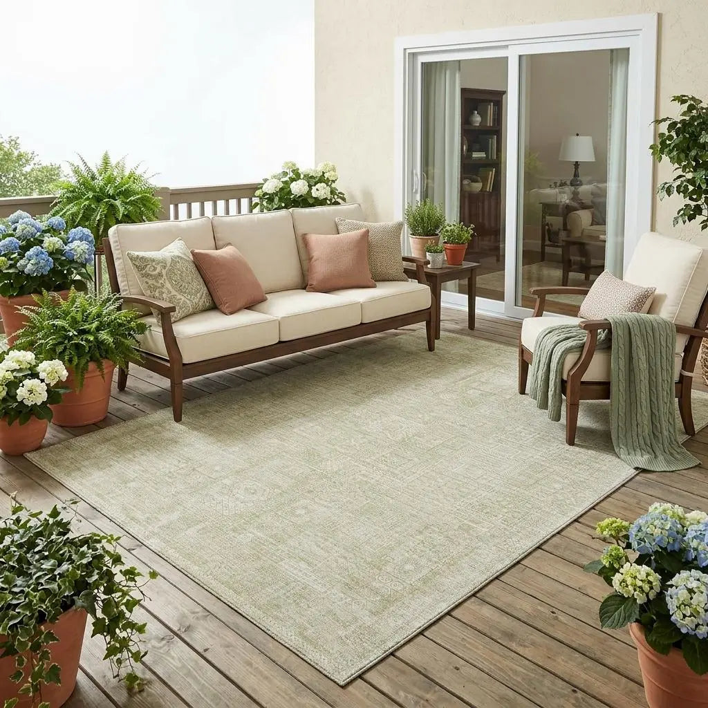 5' X 8' Wheat And Gold Oriental Washable Indoor Outdoor Area Rug Homeroots Outdoor