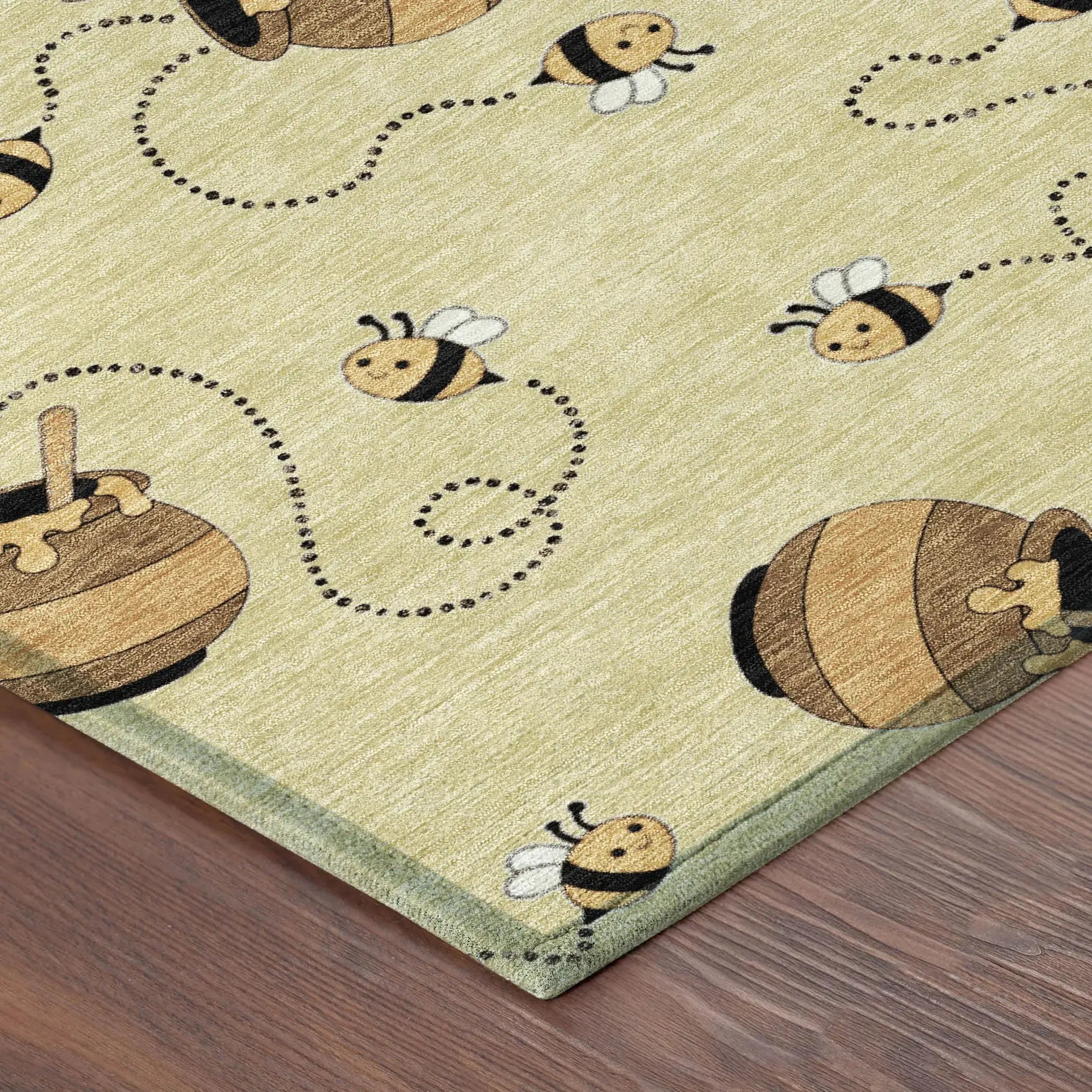 5' X 8' Wheat And Ivory Geometric Washable Indoor Outdoor Area Rug Homeroots Outdoor