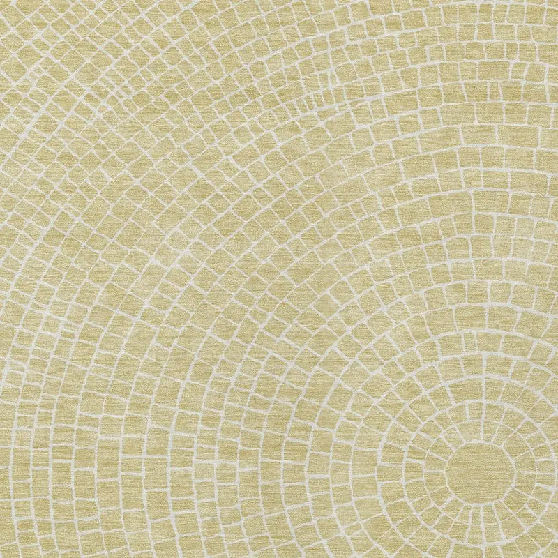 5' X 8' Wheat And Ivory Geometric Washable Indoor Outdoor Area Rug Homeroots Outdoor