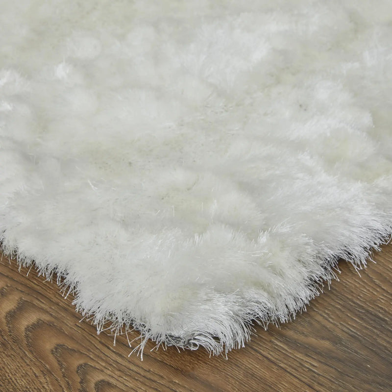 5' X 8' White And Gray Shag Hand Tufted Area Rug Homeroots Home Decor