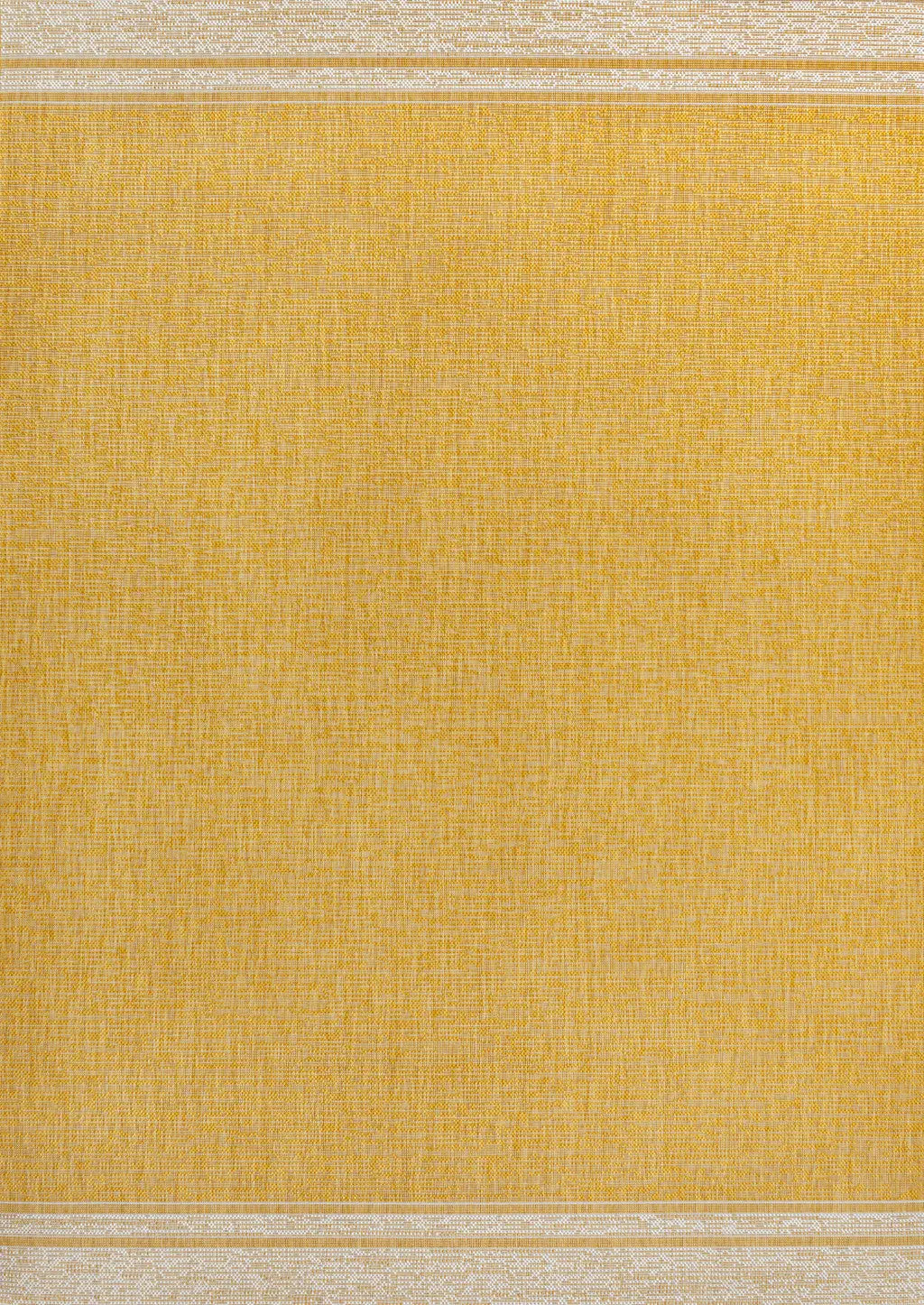 5' X 8' Yellow And Cream Indoor Outdoor Area Rug Homeroots Outdoor